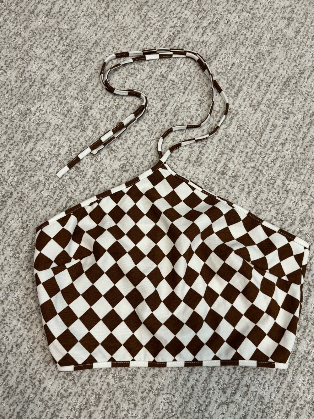 Micas Checker Halter Crop Top! *Never Worn!*
